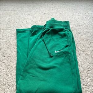 Green Nike Flare Sweatpants